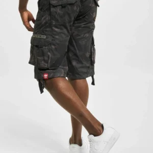 Alpha Industries Herren Shorts Jet Camo In Schwarz 6