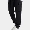 Sik Silk Herren Cargohose Exhibit Cuffed In Schwarz 8