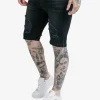 Sik Silk Herren Shorts Distressed Denim In Schwarz 8