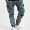 URBAN CLASSICS Herren Cargohose Denim Cargo In Blau 8