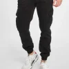 URBAN CLASSICS Herren Cargohose Washed Cargo Twill Jogging In Schwarz 10