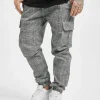 URBAN CLASSICS Herren Cargohose AOP Glencheck In Weiß 10