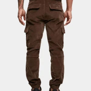 URBAN CLASSICS Herren Jogginghose Corduroy Cargo In Braun 6