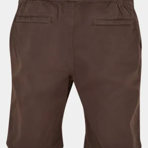 URBAN CLASSICS Herren Shorts Stretch Twill Jogging In Braun 6